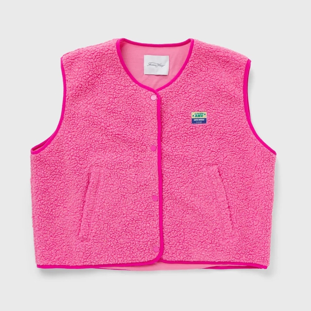 COPY - American Vintage Pink Fleece Vest